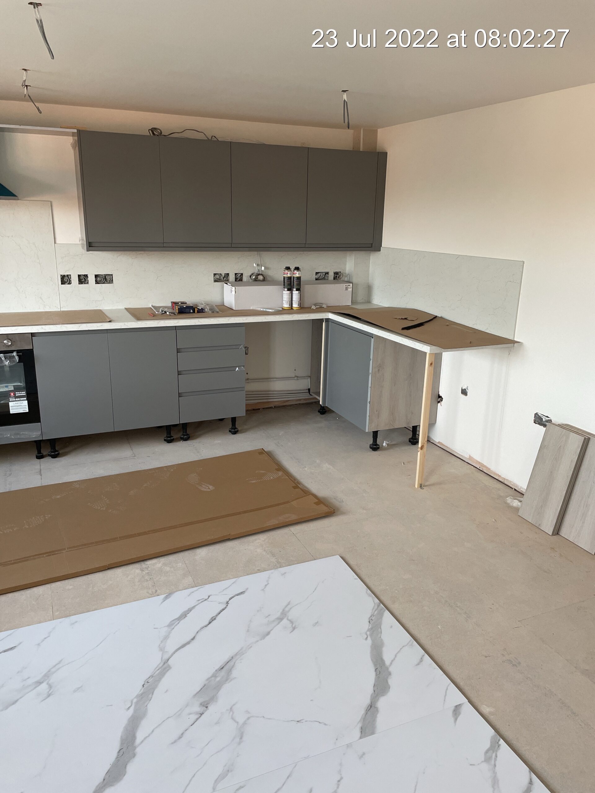 Serviced flats in Goole, Yorkshire with beautiful kitchen design for future tenants