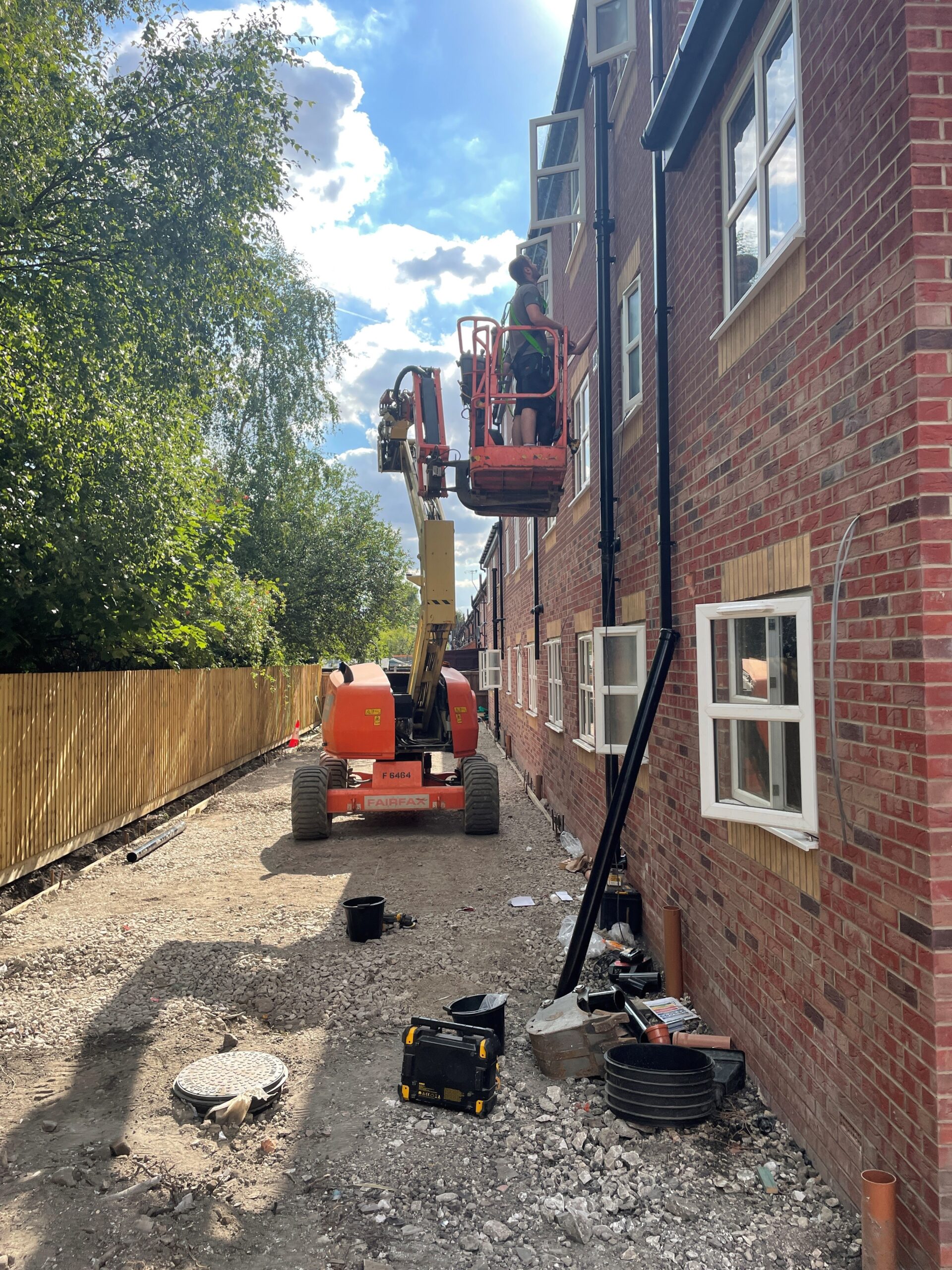 The Old Sidings development in Goole exterior works