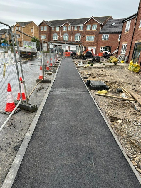 The Old Sidings in Goole with completed footpath