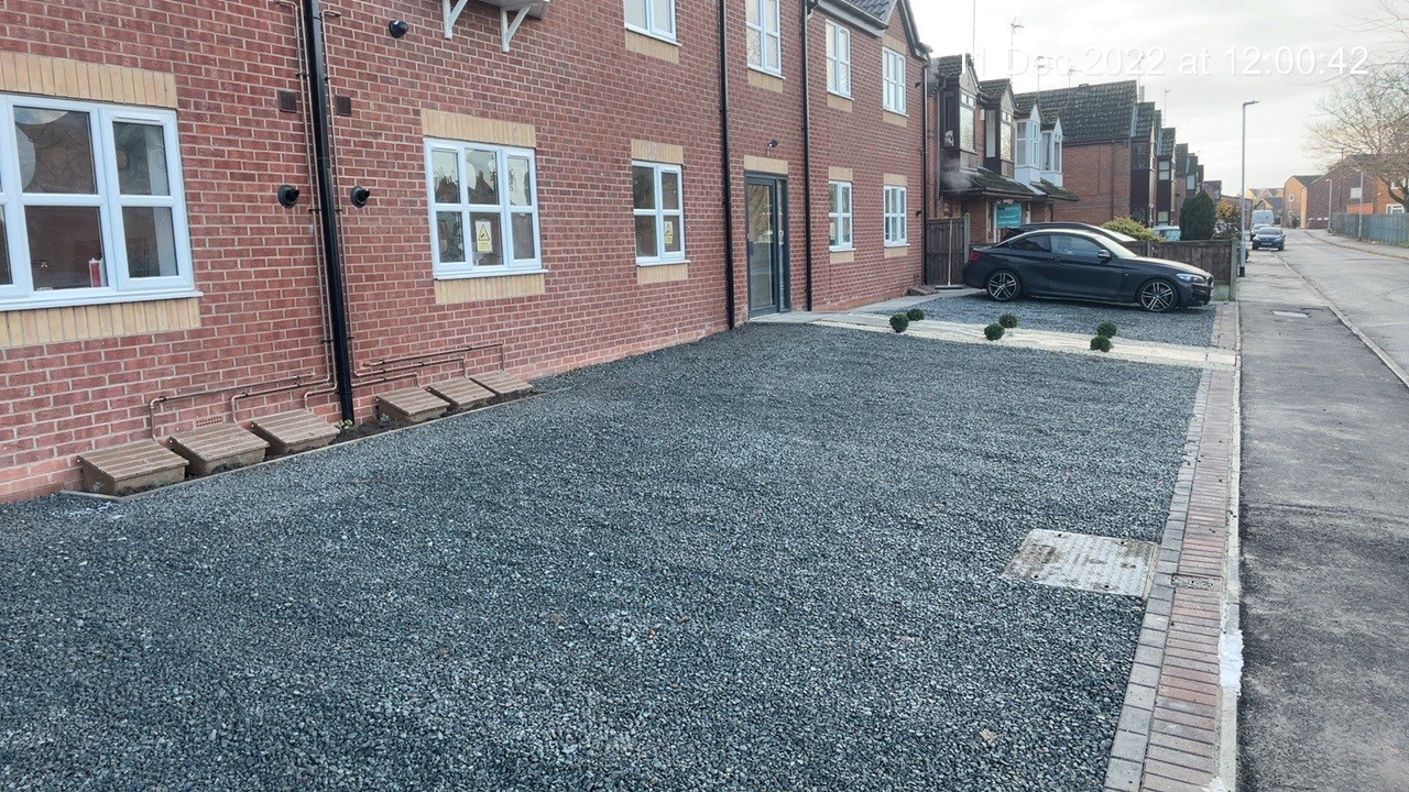 Rental flats have their own car parking bays